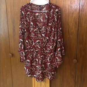 Red Romper with flowers